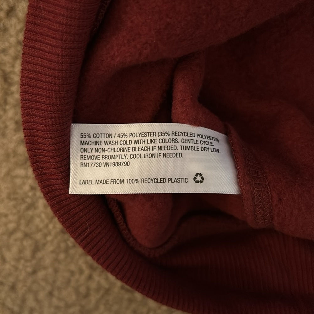 Burgandy Crewneck Sweatshirt - Picture 5 of 5